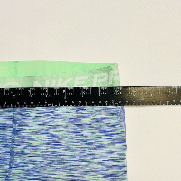 Nike Pro Space-Dyed Cropped Tights DA1012-500 Green Purple Glow Women Size Med - Picture 8 of 8